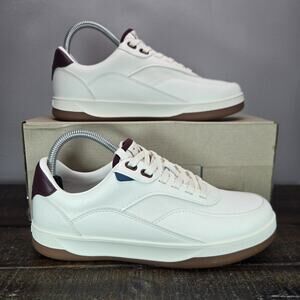NEW Vessi Courtside Classic Womens Size 8 Waterproof Shoes Off White Mahogany